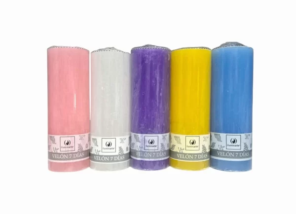 VELON 7 DIAS ILUMINARTE LISOS 16X5,6 CM X UNIDAD