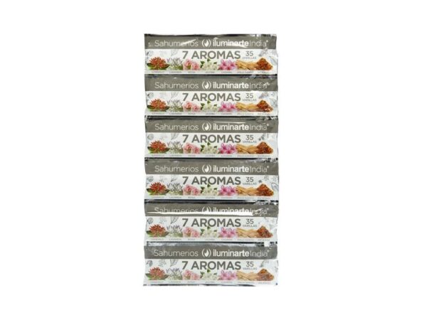 Sin título SAHUMERIO ILUMINARTE 7 AROMAS BLISTER X 6 UNIDADES