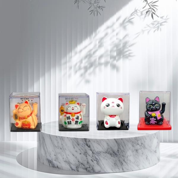 GATO ATRAE CLIENTES CLIENTES MINI CAJA CRISTAL 6.5X5CM