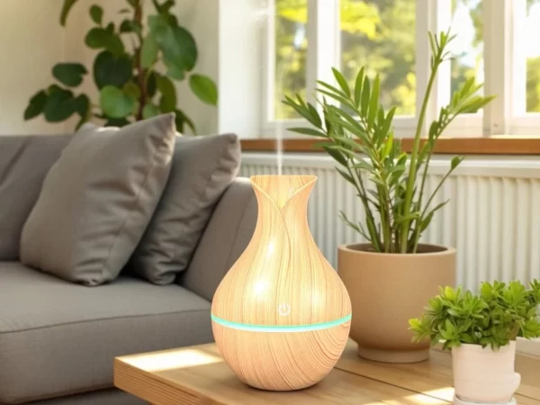 HUMIDIFICADOR FLORERO  15CM CON FILTRO LED MULTICOLOR