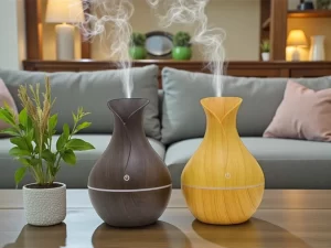 HUMIDIFICADOR FLORERO  15CM CON FILTRO LED MULTICOLOR