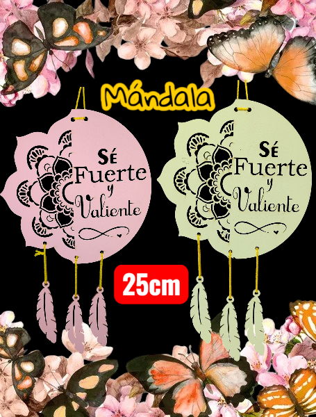 MANDALA 25CM PINTADO C/  ACRILICO