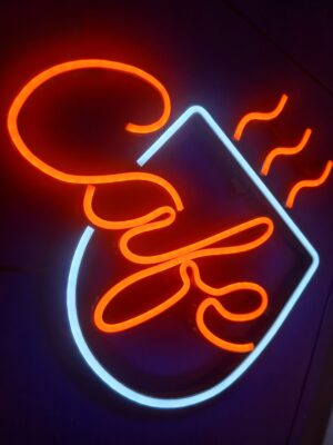 Cartel Neon Cafe 30cm X 30cm