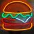 Cartel Neón Hamburguesa 27cm